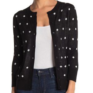 Halogen Crew Neck Front Button Cardigan